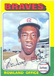 1975 Topps Mini Baseball Cards      262     Rowland Office RC